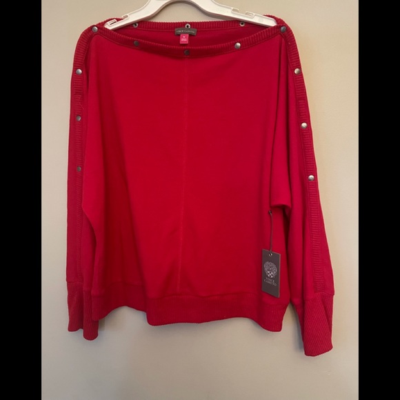 Vince Camuto Sweaters - Vince camuto snap sleeve  red tulip sweater